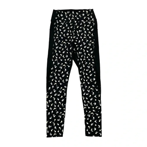 Pink Victoria's Secret Ultimate Leggings Black Floral Mesh Detail Size Small - Picture 1 of 6